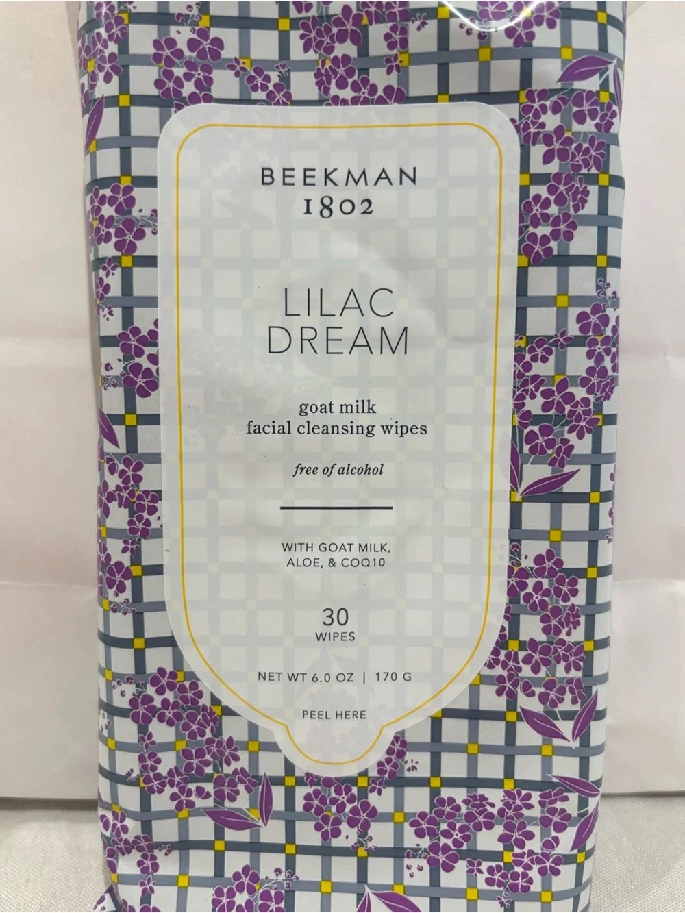 Beekman 1802 Lilac Dream Goat Milk Facial Cleansing Wipes 30 Ct New - Picture 2 of 3